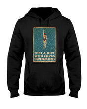 Load image into Gallery viewer, Just A Girl Who Loves Swimming Gift For Girls Hoodie
