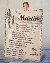 Load image into Gallery viewer, Custom Name Gift For Son I Sometimes Wish You Were Small Sherpa Blanket

