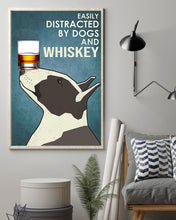 Load image into Gallery viewer, Bull Terrier Dogs And Whiskey Gift For Dog Lovers Vertical Poster
