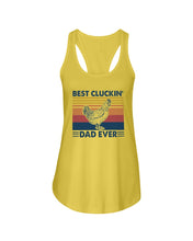 Load image into Gallery viewer, Best Cluckin' Dad Ever Retro Vintage Gift For Dad Ladies Flowy Tank
