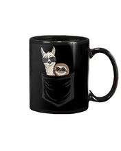 Load image into Gallery viewer, Cool Llama And Sloth In Pocket Meaningful Gift Mug
