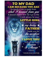 Load image into Gallery viewer, What I Learned From You Lion Daughter Gift For Dad Vertical Poster
