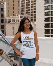 Load image into Gallery viewer, Gift For Grandpa I Know Everything If I Don't Know I Make Stuff Up Ladies Flowy Tank
