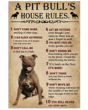 Load image into Gallery viewer, Vintage Design Somethin You Should Know About A Pit Bull House Rules Vertical Poster
