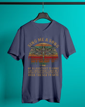 Load image into Gallery viewer, Sing Me A Song Dragonfly Retro Vintage Guys V-Neck
