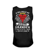 Load image into Gallery viewer, Gift For Grandpa A Big Piece Of My Heart Lives Unisex Tank Top
