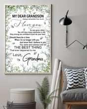 Load image into Gallery viewer, Floral Background The Best Thing Grandma Gift For Grandson Vertical Poster
