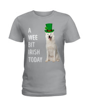 Load image into Gallery viewer, White Siberian Husky Irish Today Dog Lovers St. Patrick's Day Printed Mug Ladies Tee
