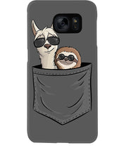 Load image into Gallery viewer, Cool Llama And Sloth In Pocket Meaningful Gift Phone case
