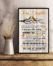 Load image into Gallery viewer, Cardinal Gift For Daughter You May Outgrow My Lap Vertical Poster
