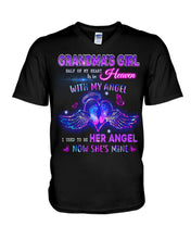 Load image into Gallery viewer, Gift For Angel Grandma Half Of My Heart Is In Heaven Guys V-Neck
