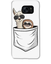 Load image into Gallery viewer, Cool Llama And Sloth In Pocket Meaningful Gift Phone case
