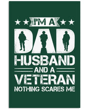 Load image into Gallery viewer, I'm A Dad Husband And A Veteran Gift For Family Vertical Poster
