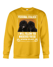 Load image into Gallery viewer, Black Pooshi Black Shipoo Personal Stalker St. Patrick's Day Printed Mug Sweatshirt
