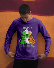 Load image into Gallery viewer, Lovely Cat And Balloons Happy St Patrick's Day Gift For Cat Lovers Unisex Long Sleeve
