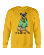 Load image into Gallery viewer, Bulldog Green Tee St Patrick's Day Gift For Dog Lovers Sweatshirt
