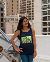 Load image into Gallery viewer, Staffordshire Leprechaun St Patrick's Day Gift For Dog Lovers Ladies Flowy Tank
