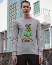 Load image into Gallery viewer, Bulldog Green Tee St Patrick's Day Gift For Dog Lovers Unisex Long Sleeve

