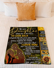 Load image into Gallery viewer, Sunflower Mom Gift For Daughter I Love You More Than You'll Ever Know Fleece Blanket
