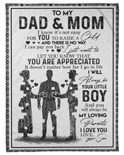Load image into Gallery viewer, Always Be My Loving Parents Son Gift For Mom And Dad Fleece Blanket
