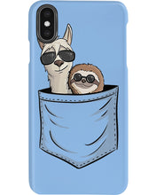 Load image into Gallery viewer, Cool Llama And Sloth In Pocket Meaningful Gift Phone case
