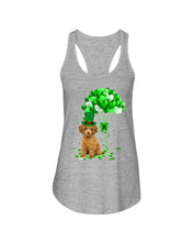 Load image into Gallery viewer, Red Toy Poodle Patrick Balloons St. Patrick's Day Color Changing Mug Ladies Flowy Tank
