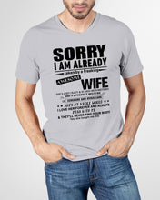 Load image into Gallery viewer, She's My Whole World Gift For Husband Guys V-Neck
