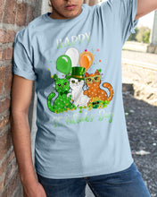 Load image into Gallery viewer, Lovely Cat And Balloons Happy St Patrick's Day Gift For Cat Lovers Guys Tee
