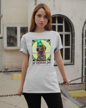 Load image into Gallery viewer, Funny Great Dane With Top Hat St Patrick's Day Gift Guys Tee
