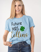 Load image into Gallery viewer, Shamrock Future Mrs Collins St Patrick's Day Guys Tee
