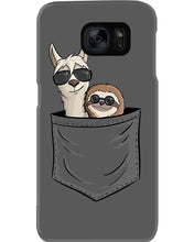 Load image into Gallery viewer, Cool Llama And Sloth In Pocket Meaningful Gift Phone case
