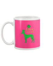 Load image into Gallery viewer, Sighthound Long On Luck Green St. Patrick's Day Printed Mug Mug
