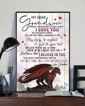 Load image into Gallery viewer, Red Dragon Stay Strong Be Beautiful Grandma Gift For Grandson Vertical Poster
