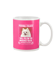 Load image into Gallery viewer, White Pomeranian Will Follow You St. Patrick's Day Printed Mug Mug
