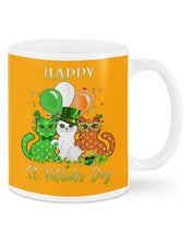 Load image into Gallery viewer, Lovely Cat And Balloons Happy St Patrick's Day Gift For Cat Lovers Mug
