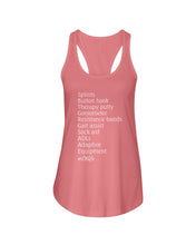 Load image into Gallery viewer, Splints Button Hook Therapy Putty Goniometer Resistance Bands Ladies Flowy Tank
