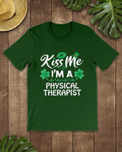 Load image into Gallery viewer, Physical Therapist Green Lip Shamrock St. Patrick's Day Color Changing Mug Guys Tee
