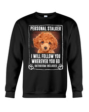 Load image into Gallery viewer, Red Toy Poodle Will Follow You St. Patrick's Day Printed Mug Sweatshirt
