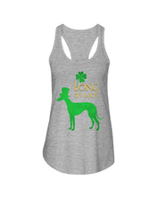 Load image into Gallery viewer, Sighthound Long On Luck Green St. Patrick's Day Printed Mug Ladies Flowy Tank
