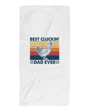Load image into Gallery viewer, Best Cluckin' Dad Ever Retro Vintage Gift For Dad Beach Towel
