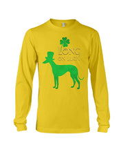 Load image into Gallery viewer, Sighthound Long On Luck Green St. Patrick's Day Printed Mug Unisex Long Sleeve

