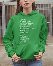 Load image into Gallery viewer, Splints Button Hook Therapy Putty Goniometer Resistance Bands Hoodie
