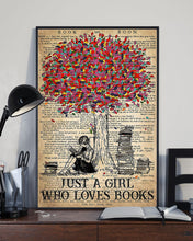 Load image into Gallery viewer, Just A Girl Who Loves Books Colorful Tree Vertical Poster
