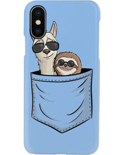 Load image into Gallery viewer, Cool Llama And Sloth In Pocket Meaningful Gift Phone case
