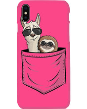 Load image into Gallery viewer, Cool Llama And Sloth In Pocket Meaningful Gift Phone case
