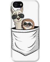 Load image into Gallery viewer, Cool Llama And Sloth In Pocket Meaningful Gift Phone case

