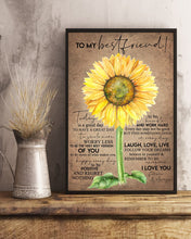 Load image into Gallery viewer, Sunflower Laugh Love Live Gift For Best Friend Vertical Poster
