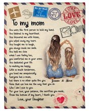 Load image into Gallery viewer, Daughter Gift For Mom You Taught Me To Laugh Fleece Blanket
