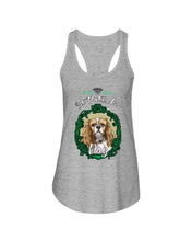 Load image into Gallery viewer, Cavalier Mirror Happy St Patrick's Day Gift For Dog Lovers Ladies Flowy Tank

