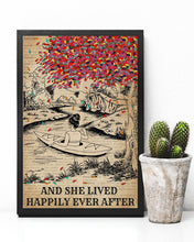 Load image into Gallery viewer, Dictionary And She Lived Happily Ever After With Kayak Vertical Poster
